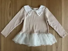 プティマインレース襟 フリルチュニック