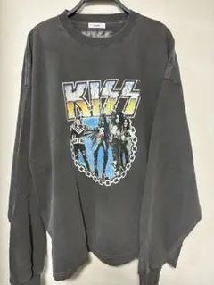 Perushu ペルーシュ　KISS ヴィンテージライクプリントTシャツ