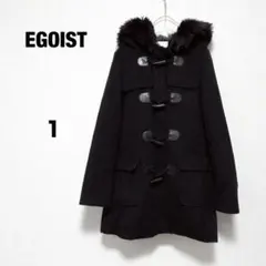 EGOIST ダッフルコート 1 ブラック ファー付き ロングコート 冬アウター