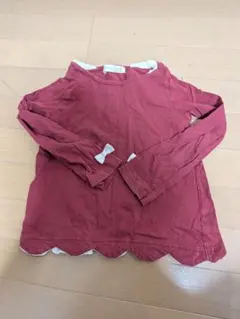 ever closet 長袖カットソー 120 ボルドー リボン