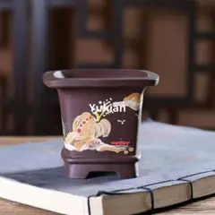 四方植木鉢 紫砂の鉢 盆栽鉢 植木鉢 小品盆栽鉢 大品盆栽鉢