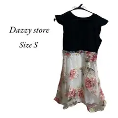 Dazzy store デイジーストア 花柄 ワンピース ひざ丈 Sサイズ