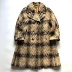 ★美品★ドルチェ&ガッバーナ ツイードフレアロングコート ダブル ブラウン 40