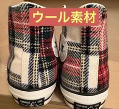 レア品　コンバース オールスター ハイカット ウール素材タータンチェック柄