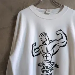 90年代 ジム　筋肉　アメリカ製　スウェット　シュール　企業