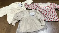 秋冬　90センチ　トップス　3点セット