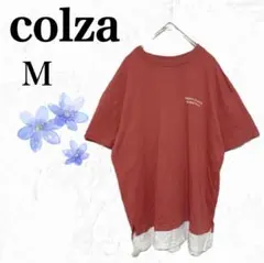 【美品】colza◇コルザ　半袖カットソー【M】ドッキング風Tシャツ　レイヤード