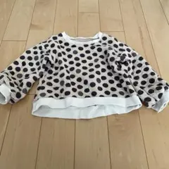 水玉模様 トレーナー 100cm