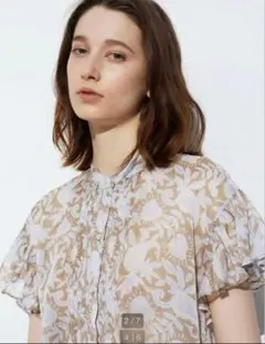 UNIQLO COMPTOIR DES COTONNIERSシアープリントシャツ