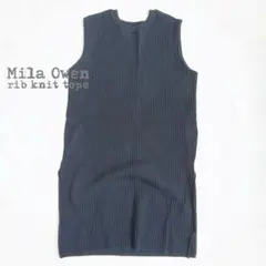 ミラオーウェン Mila Owen リブロングノースリーブトップス 新品