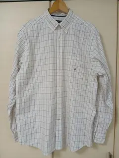 美品 NAUTICA ノーチカ 80s コットン ボタンダウンシャツ Lサイズ