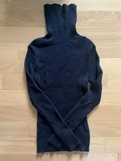 【未使用】ＧＲＬリブ編み ブラック ニット セーター M