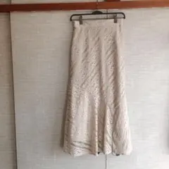 m*材様 ベージュ レース ロングマーメイドスカート