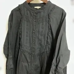 sm2 切替レース貼りワンピース　ブラック　サマンサモスモス