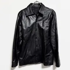 本革 COMME CA DU MODE レザーシャツ 羊革 メンズ M