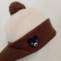 ミキハウス ダブルＢ 冬用 帽子 ブラウン