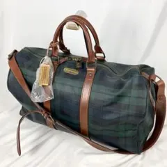 ポロラルフローレン ボストンバッグ ブラックウォッチ PVC y2k 2way