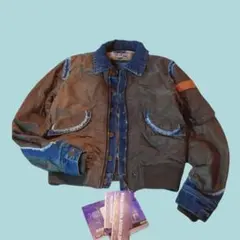 新品　Outlaw Gear MA-1 デニム 切り替え ジャケット ブルゾン