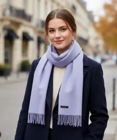 希少色 ラベンダー ロロピアーナ Loro Piana カシミヤ100 マフラー