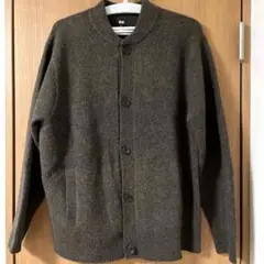 UNIQLO XL ダークブラウン スフレヤーンカーディガン