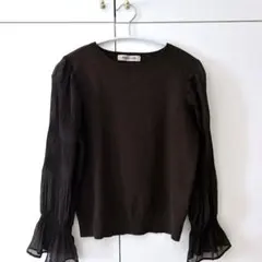アプワイザー シフォン袖ニット(週末まで最終値下げ) - メルカリ