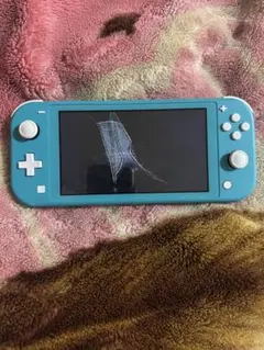 Nintendo Switch Lite ターコイズ ひび割れあり ケース付き