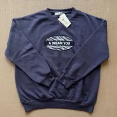 プリントクルーネックトレーナー L 裏起毛