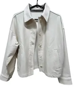 UNIQLO ユニクロ アイボリー ショートジャケット 無地 シンプル M