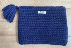 レア　Ron Herman ロンハーマン ニットポーチ 紺ネイビー RHC 美品のサムネイル