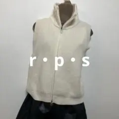 rps ハイネックZIPニットベスト　ダブルジップ