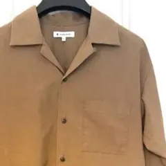 メンズ 長袖オープンシャツ S ブラウン｜グローバルワーク CARREMAN