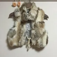 Urban Research リアルファー ファーベスト ジレ ラビットファー