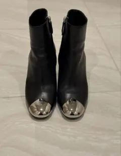 ルイヴィトン　ブラック　サイドファスナーブーツ　メタル　36