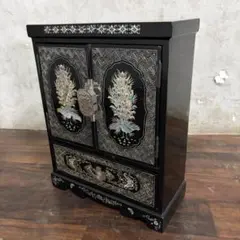 螺鈿細工 箪笥 カギ2本付 01171651_5a5f0066d36ef.jpg