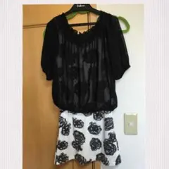 値下げしました♡リップサービス 2点セット 花柄ワンピース 半袖シフォン