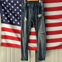 AZUL by moussy ダメージスキニーデニム