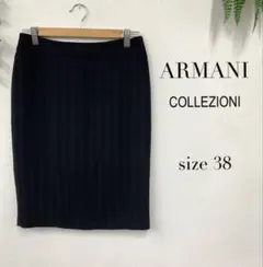 ARMANI COLLEZIONI タイトスカート　膝丈　ピンストライプ　38のサムネイル