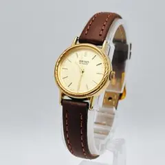 【稼働】SEIKO セイコー レディースクォーツ ラウンド ベルト交換済