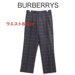 J737◾️バーバリーズ　ヴィンテージ　2タック　ノバチェック　ウールスラックス