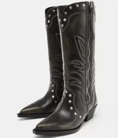 【アイ様専用】ZARA スタッズ付きカウボーイブーツ