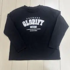 ブラック 長袖カットソー 140