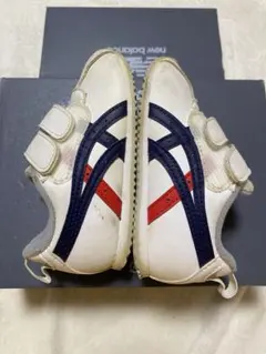 アシックス ベビーシューズ ホワイト/ネイビー/レッド 15