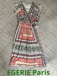美品　フランス製　EGERIE ストレッチ　ワンピース　T1