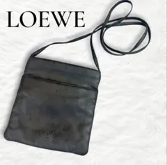 LOEWE ロエベ アナグラム ショルダーバッグ サコッシュ レザー 黒ブラックのサムネイル