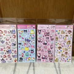 サンリオ ラメ入り樹脂もりシール4種セット