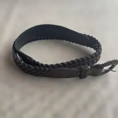 編み込みベルトブラウン