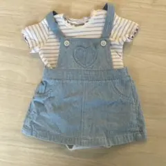 プティマイン　ロンパース　半袖　80cm