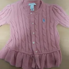 Ralph Lauren ピンク ニットカーディガン 12M