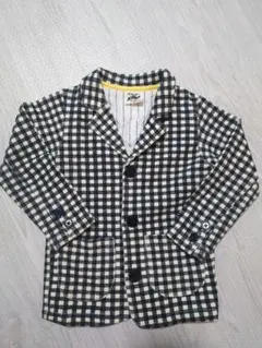 白黒チェック柄 ジャケットのみ 100cm小さめ