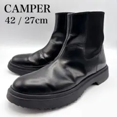 【美品】カンペール Waldenサイドゴアブーツ 黒 チェルシーブーツ 42